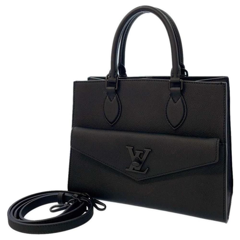 Louis Vuitton Handbag Calf Leather Lock Me Tote PM 2 Way Shoulder Bag Black